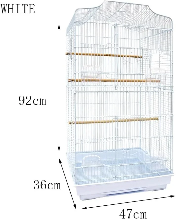 قفس پرنده چند منظوره SONGYL-20249 با کشو، دارای چندین درب، طراحی ضد نشت و فضای فعالیت فراوان (سفید)