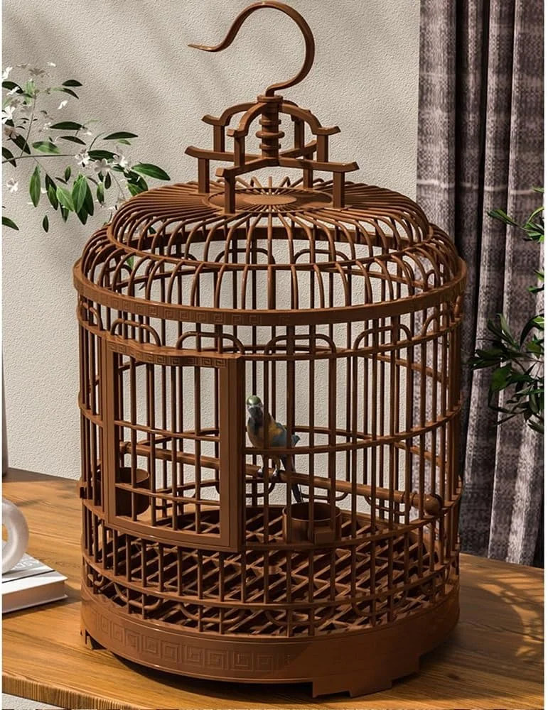 قفس پرنده SONGYL-20249، پلاستیکی مناسب استفاده خانگی، قابل حمل، تمیز کردن آسان، تعاملی، قفس پرنده کوچک قابل حمل برای فضای باز