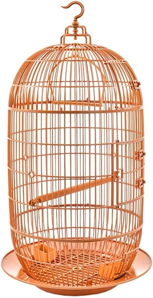 قفس پرنده SONGYL-20249 گرد پلاستیکی با قلاب، خانه پرنده آویز قابل حمل با ظرفیت بزرگ و تمیز کردن آسان برای پرندگان کوچک، قفس پرنده فضای باز