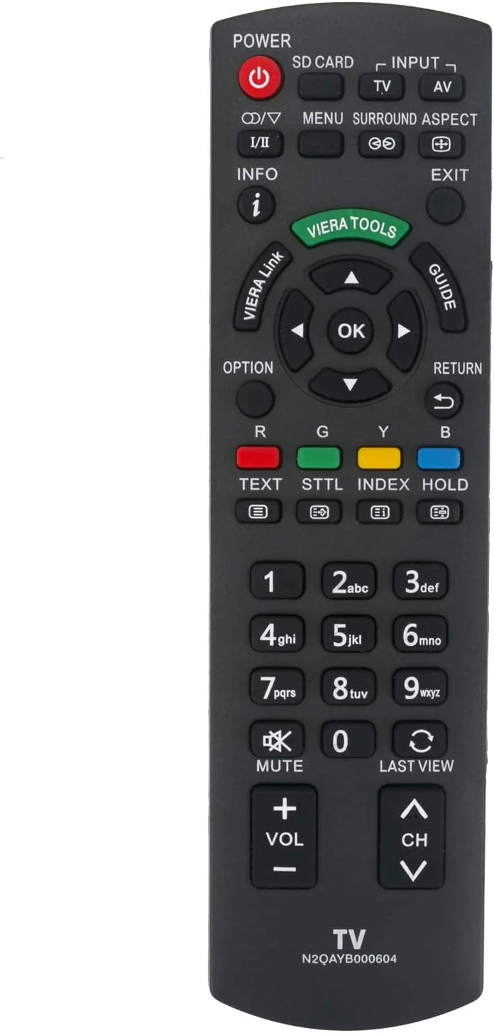 ریموت کنترل جدید ALLIMITY N2QAYB000604 مناسب برای تلویزیون ال سی دی پاناسونیک Viera مدل های TH-P42U30R TH-P46U30R TH-P50U30R TH-L32X30G TH-L32X30S THP42U30R THP46U30R THP50U30R THL32X30G THL32X30S
