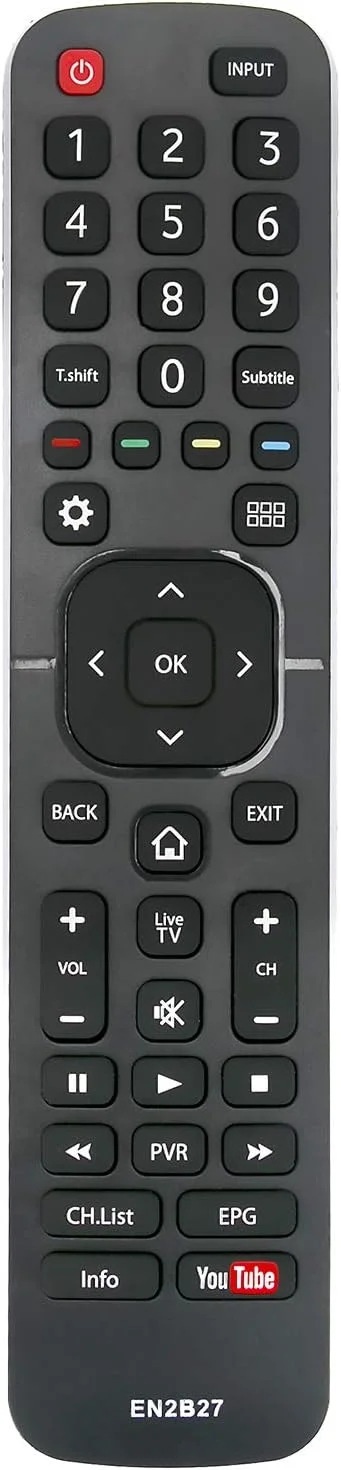 ریموت کنترل جایگزین Allimity New EN2B27 برای تلویزیون های هوشمند ال سی دی ال ای دی Hisense مدل های 32N4 32P4 39N4 39P4 43N6 43P6 49P4 50N4 50N6 50P6 55N4 55N6 55P4 55P6 58P5 65N6 65P6 75P5 58N5 75N5 55K720UW 32K3110W 40K321UW