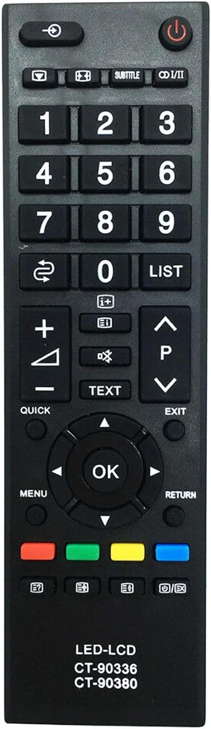 ریموت کنترل جایگزین Allimity مدل CT-90336 CT-90380 برای تلویزیون های LED HDMI توشیبا سری 23PB200، سری 29PB200، سری 32PB200، سری 40PB200، سری 29PB202، سری 23PU200، سری 32PU200، سری 40PU200 ریموت کنترل جایگزین Allimity مدل CT-90336 CT-90380 برای تلویزیون های LED HDMI توشیبا سری 23PB200، سری 29PB200، سری 32PB200، سری 40PB200، سری 29PB202، سری 23PU200، سری 32PU200، سری 40PU200
