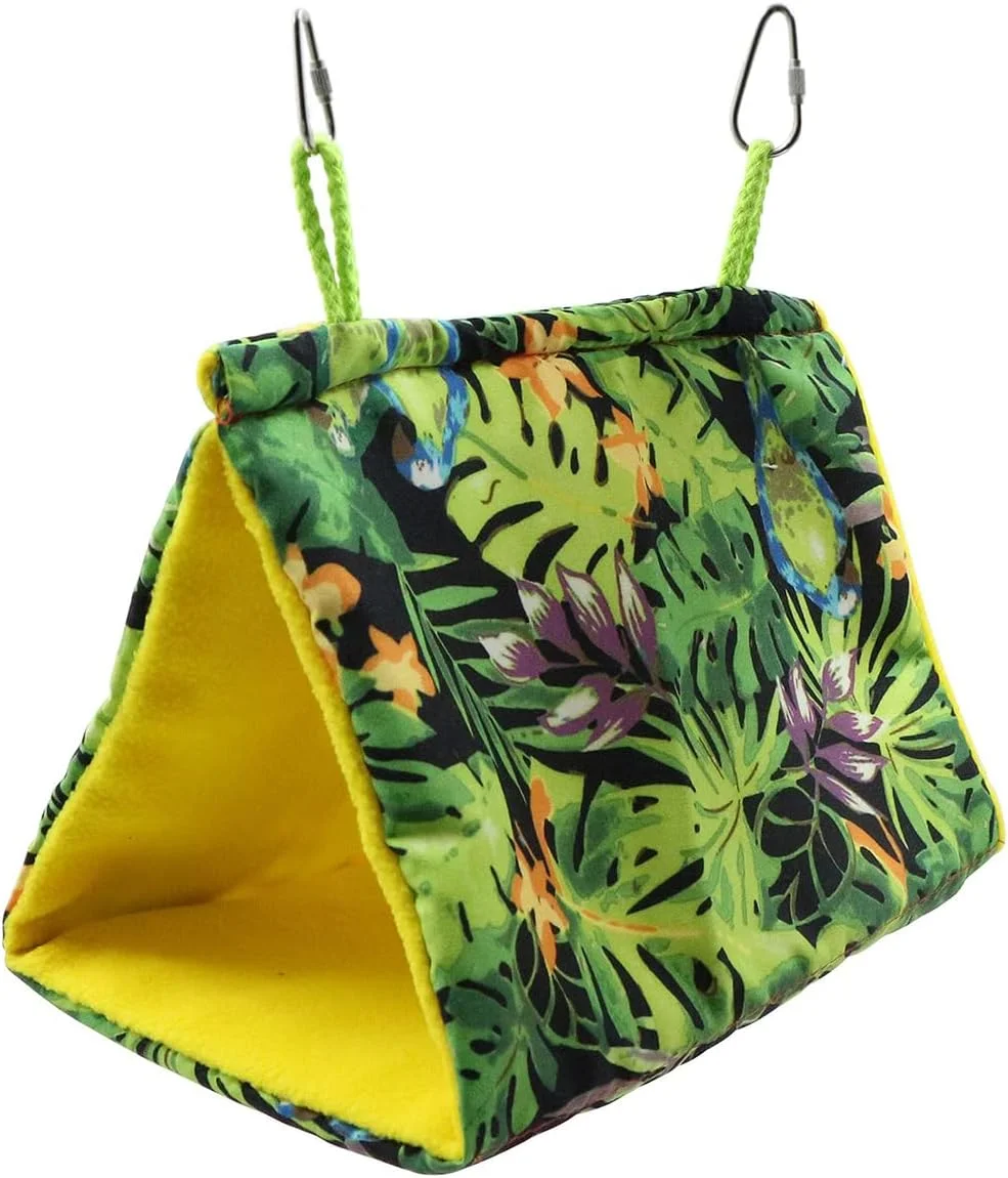 چادر آویز پرنده سارینی - لانه دنج برای حیوانات خانگی کوچک ایده آل برای طوطی ها، مرغ عشق، مینا، کبوتر، مرغ عشق - نشیمنگاه راحت و اسباب بازی قفس پرنده