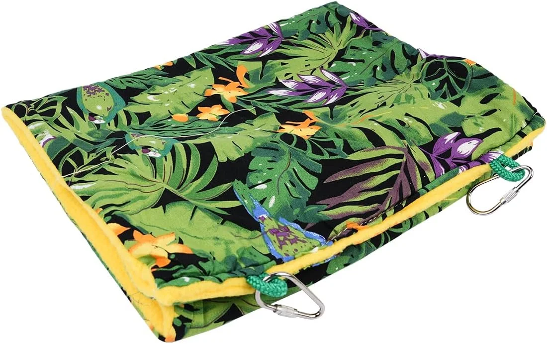 چادر آویز پرنده سارینی - لانه دنج برای حیوانات خانگی کوچک ایده آل برای طوطی ها، مرغ عشق، مینا، کبوتر، مرغ عشق - نشیمنگاه راحت و اسباب بازی قفس پرنده