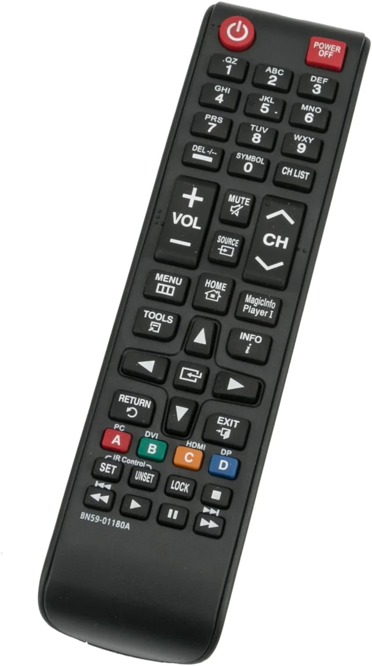 ریموت کنترل جایگزین جدید AIDITIYMI BN59-01180A مناسب برای تلویزیون سامسونگ DB10D DB22D DB32D DB40D DC48E EM75E DM55D OM55D SMT-4032 UH46F5 UD46D UD46E نمایشگر LED هوشمند LFD