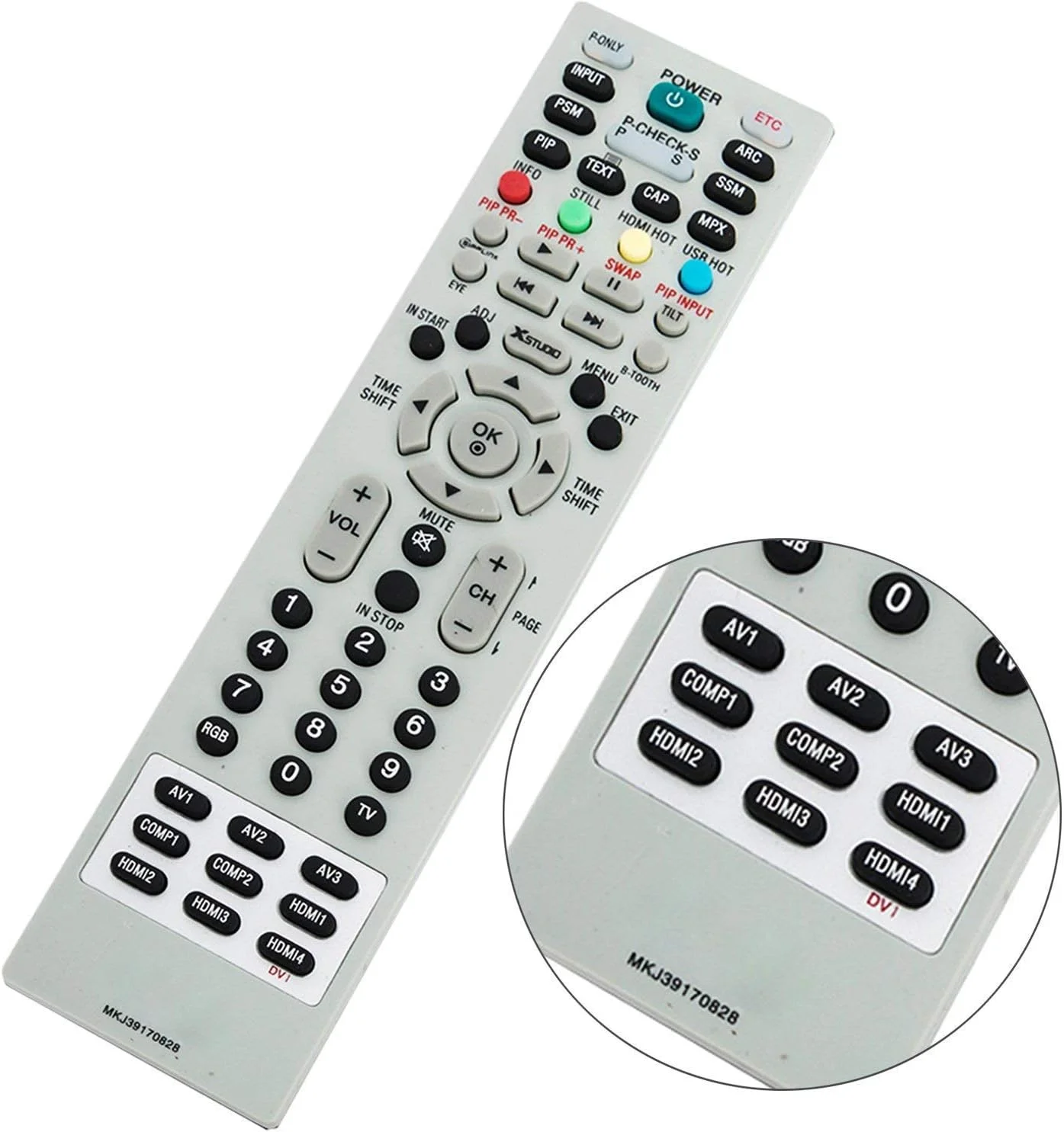 ریموت کنترل سرویس جایگزین AIDITIYMI MKJ39170828 سازگار با تلویزیون های ال سی دی و ال ای دی ال جی مدل DU-27FB32C DU27FB32C