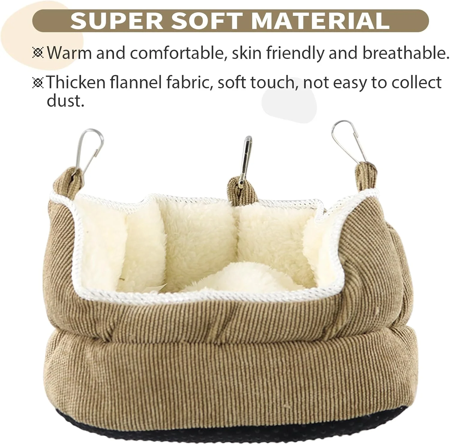 لانه پرنده کیبلیو، خانه گرم پرنده برای زمستان، تخت پرنده آویز قفس، چادر آغوشی نرم و مخمل خواب دار، لوازم جانبی قفس طوطی، تخت خواب مخفی پرندگان برای مرغ عشق، طوطی کوتوله، عروس هلندی، کانور، مرغ عشق