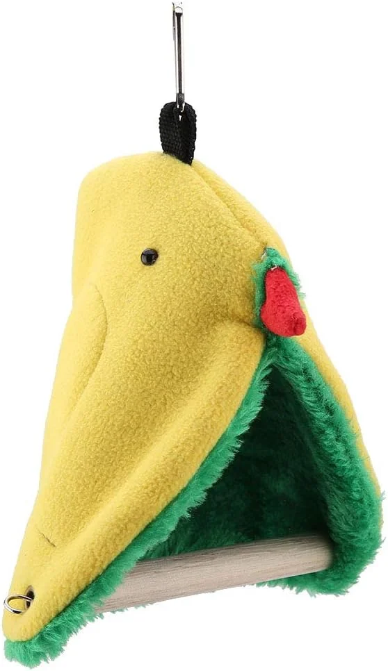 تخت آویز پرنده کیونی، چادر شادی پرنده، تخت آویز 14 * 10 * 18 سانتی متر، برای مرغ عشق های کوچک، ماکائو، عروس هلندی و فنچ ها