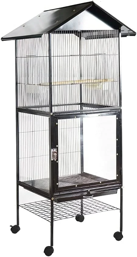 قفس پرنده قفس طوطی قفس بزرگ ویلا لوکس فلزی قفس بزرگ فضای باز قفس پرنده قفس اکریلیک مورد استفاده برای گروه پرندگان بزرگ لوازم حیوانات خانگی