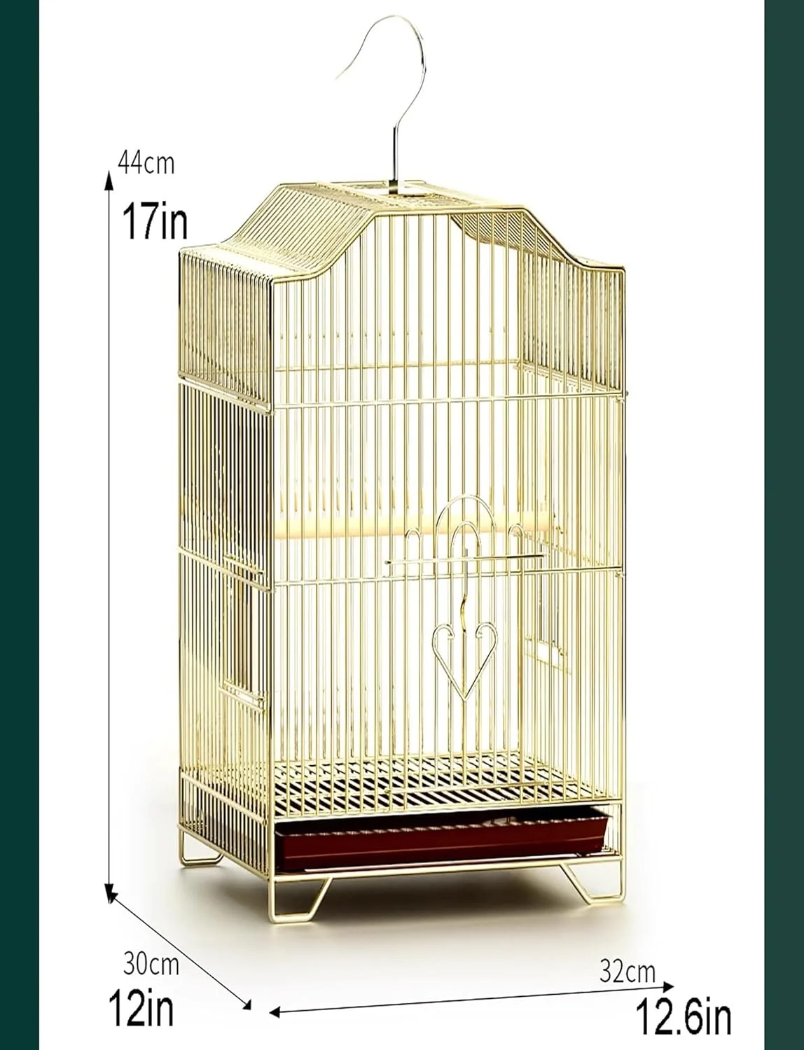 قفس پرنده قفس طوطی قفس پرورش کبوتر قفس مرغ عشق قفس ماکائو با پایه و میله نشیمن برای پرندگان کوچک، متوسط و بزرگ