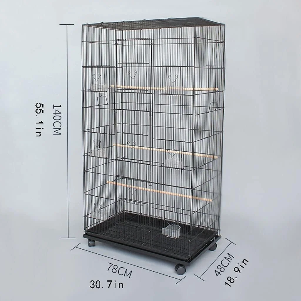 قفس بزرگ پرنده قفس طوطی بزرگ قفس خانگی قفس جفتی بزرگ قفس کبوتر قفس مرغ عشق مناسب برای قناری پرنده طوطی برزیلی لوازم حیوانات خانگی سفید، سفید