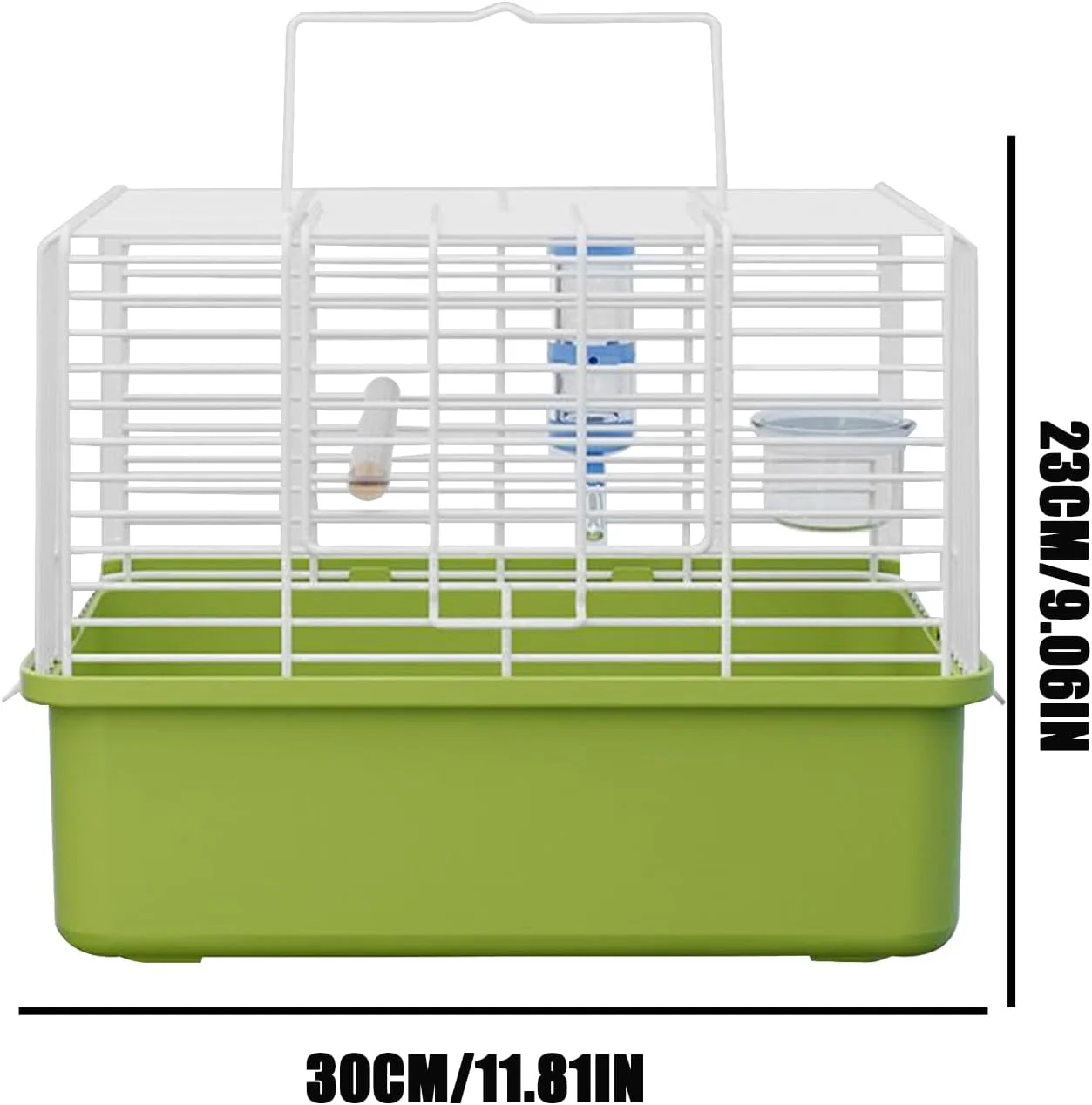 قفس پرنده طوطی مانور با دسته برای خانه یا مسافرت، خانه پرندگان جداشدنی، قفس مسافرتی برای حیوانات کوچک 30x23x20 سانتی متر