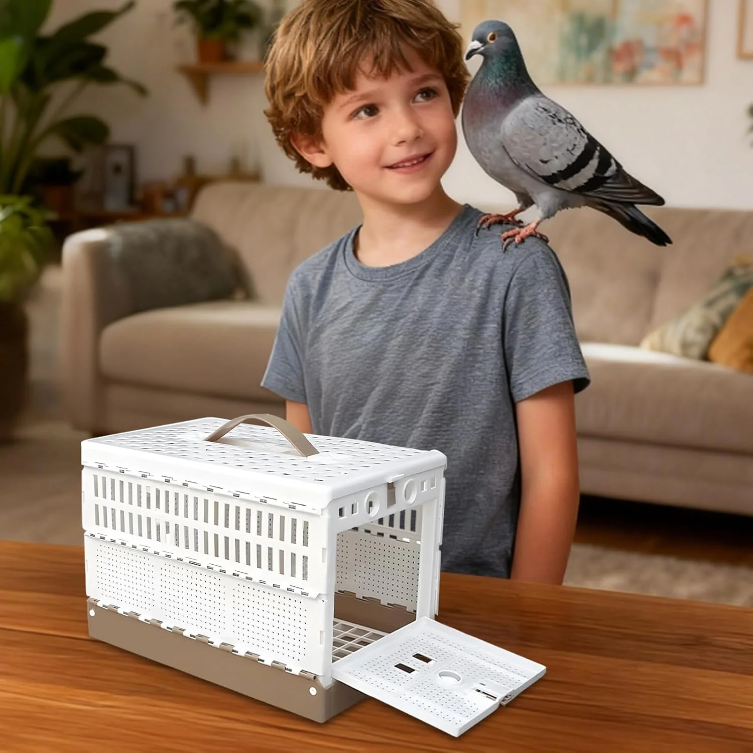 قفس طوطی، قفس تاشو ضد فرار | حامل اهلی سازی پرنده - برای آموزش، اهلی سازی، مسابقه در فضای داخلی و خارجی