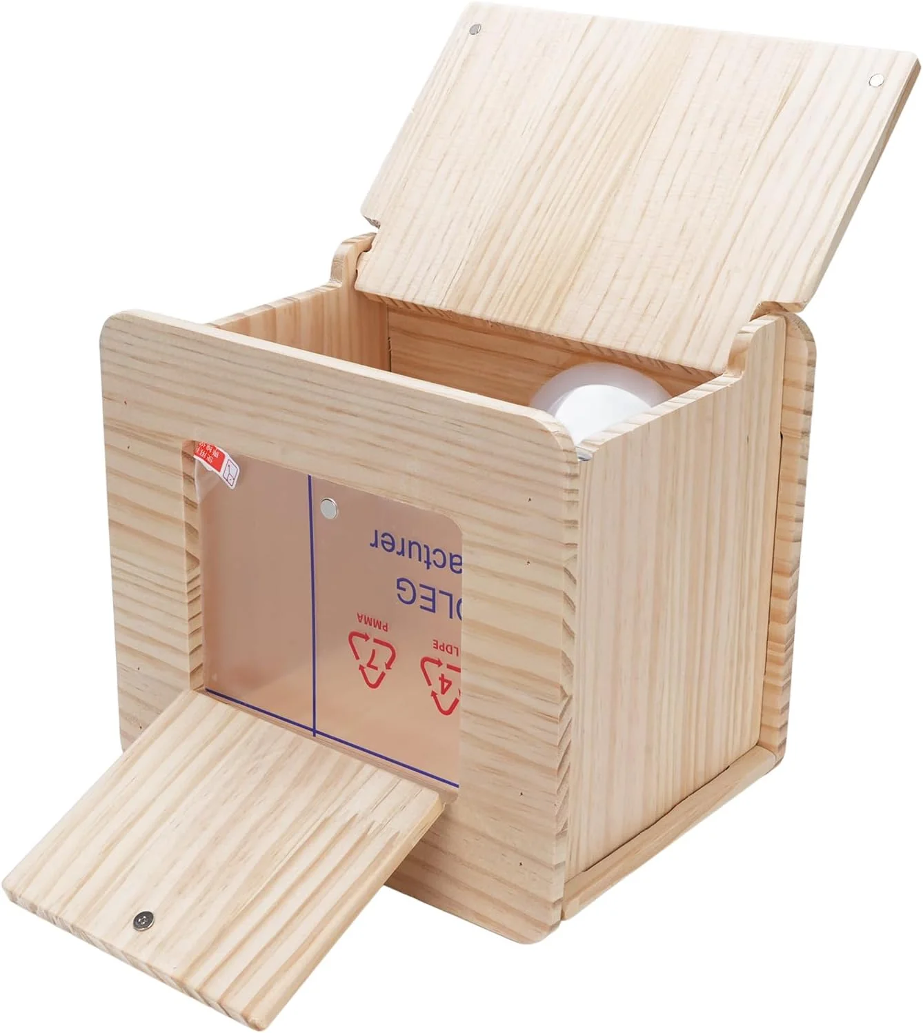 جعبه لانه پرنده، جعبه پرورش طوطی برزیلی بصری، خانه قفس پرنده چوبی بلوط، جعبه عایق در فضای باز برای فنچ، مرغ عشق، عروس هلندی، مرغ عشق استرالیایی، طوطی کوتوله