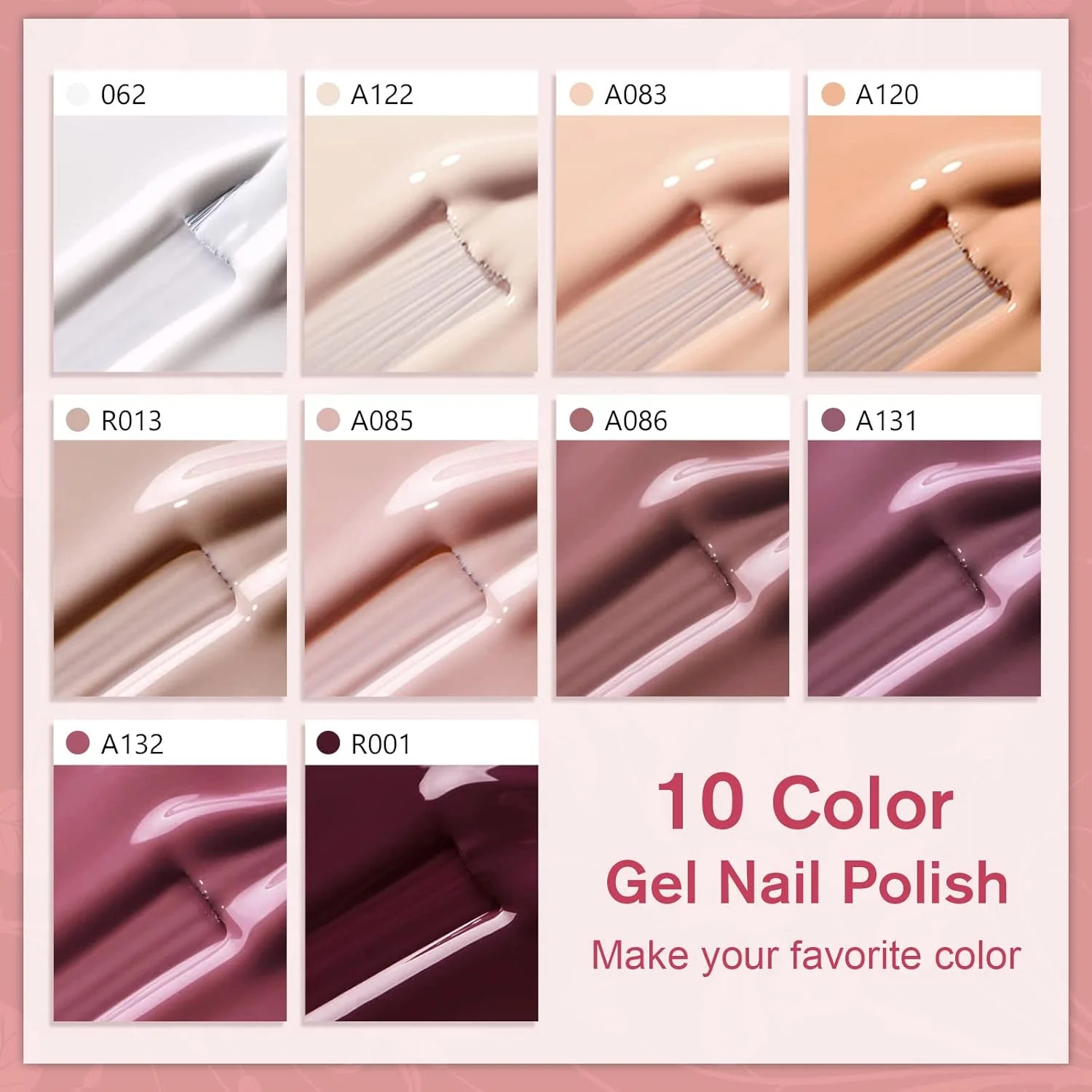 ست لاک ژل شاینینگ شی، 10 رنگ سفید بژ، صورتی کالباسی، شامپاین، قهوه ای، لاک ژل خیساندنی UV/LED، هدیه ای برای سالن های آرایشی و طراحی ناخن در خانه، 8 میلی لیتر ست لاک ژل شاینینگ شی، 10 رنگ سفید بژ، صورتی کالباسی، شامپاین، قهوه ای، لاک ژل خیساندنی UV/LED، هدیه ای برای سالن های آرایشی و طراحی ناخن در خانه، 8 میلی لیتر