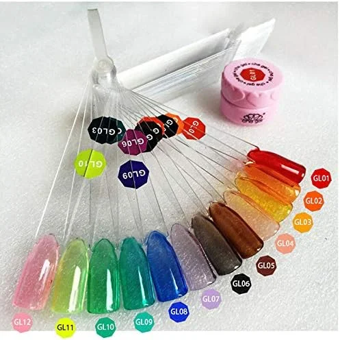 ست لاک ژل UV مدل SISI TIME شامل 12 رنگ ژله ای، شفاف و کریستالی مناسب طراحی ناخن ست لاک ژل UV مدل SISI TIME شامل 12 رنگ ژله ای، شفاف و کریستالی مناسب طراحی ناخن