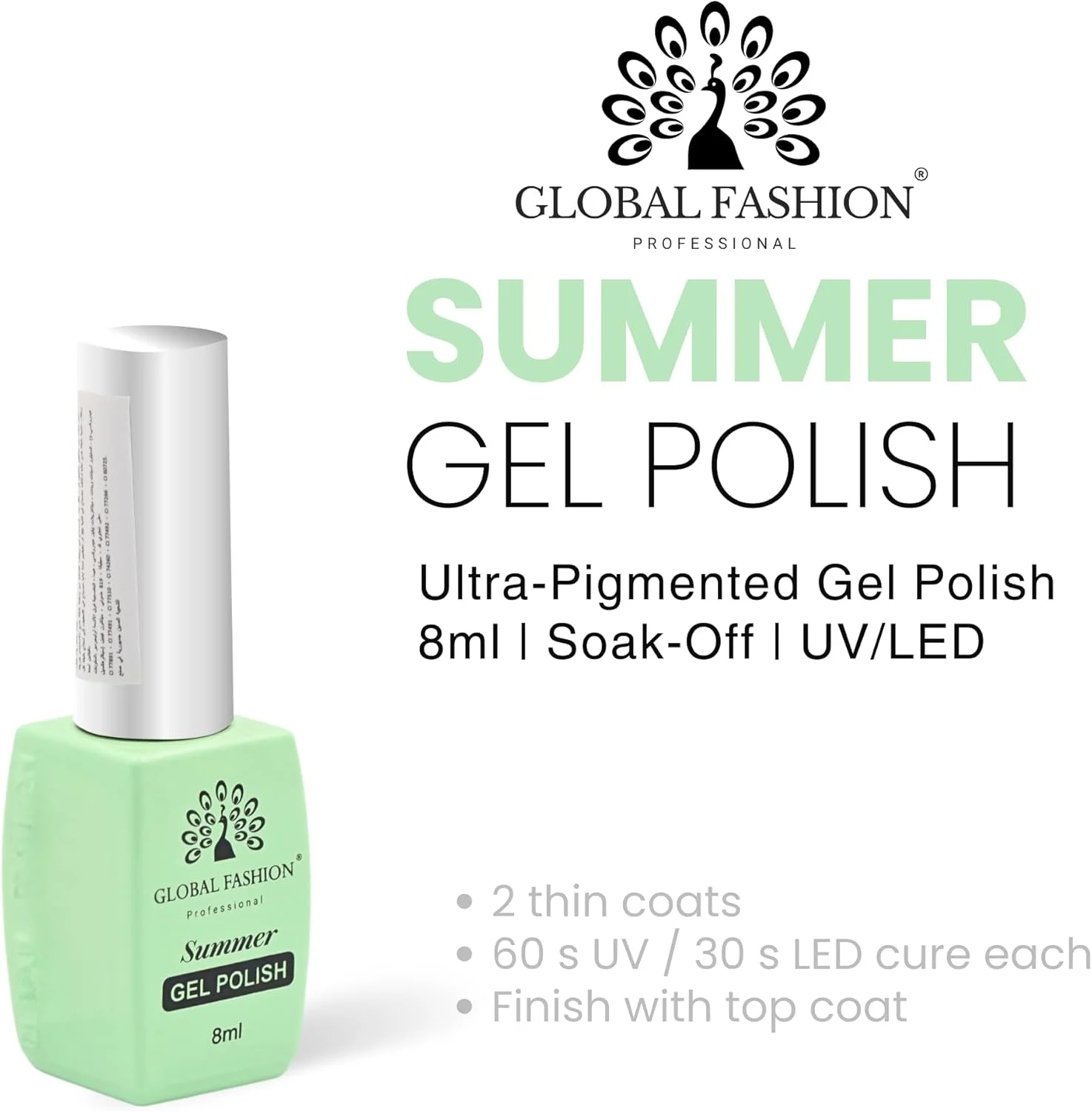 لاک ژل ناخن 36 رنگ بهاری و تابستانی - ماندگاری بالا، غیر سمی، استفاده آسان، خشک شدن سریع، ایمن برای ناخن | براقیت بالا، مقاوم در برابر لب پر شدن، خیساندن با UV/LED، طراحی هنر ناخن، کیفیت سالن | (16)