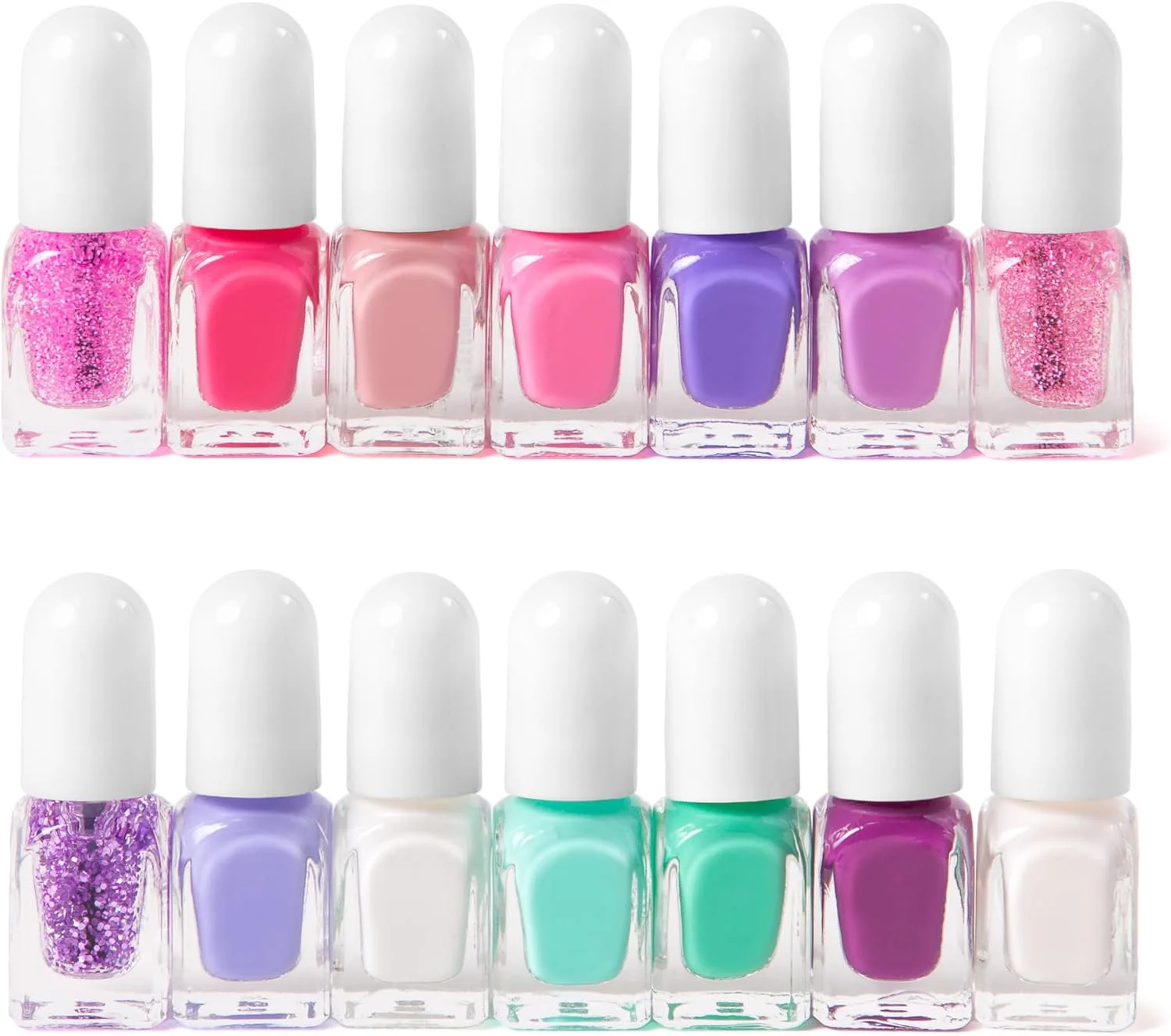 ست لاک ناخن 14 تکه کودکانه SIMPLE PLEASURES برای دختران 7 تا 12 سال، فرمولاسیون غیر سمی بر پایه آب، با تم بهاری ست لاک ناخن 14 تکه کودکانه SIMPLE PLEASURES برای دختران 7 تا 12 سال، فرمولاسیون غیر سمی بر پایه آب، با تم بهاری