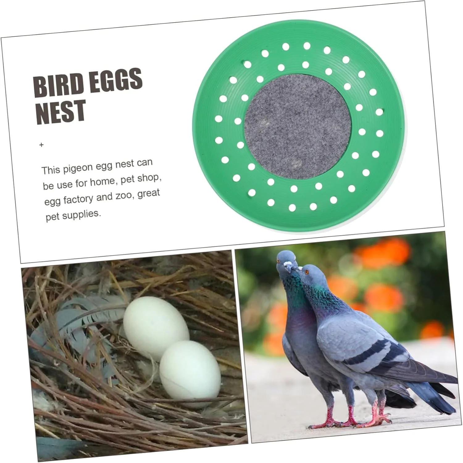 ORFOFE 3 عدد لانه پرورش کبوتر، لانه تخم گذاری پلاستیکی پرنده، کاسه های لانه سازی بادوام برای خانه پرورش پرنده، لوازم حیوانات خانگی
