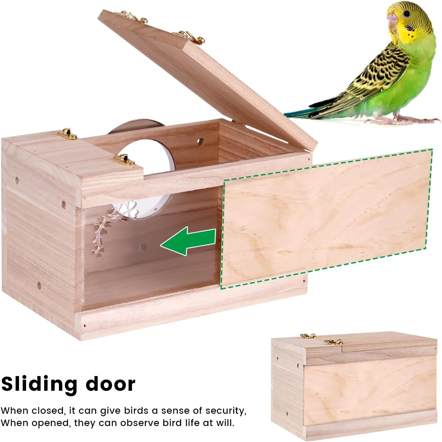 جعبه لانه سازی بزرگ طوطی کوتوله، جعبه پرورش پرندگان، خانه با لانه طوطی برای قفس و جعبه لانه سازی طوطی در داخل قفس با تخته چوبی برای مرغ عشق، باجریگار، کانور، طوطی جعبه لانه سازی بزرگ طوطی کوتوله، جعبه پرورش پرندگان، خانه با لانه طوطی برای قفس و جعبه لانه سازی طوطی در داخل قفس با تخته چوبی برای مرغ عشق، باجریگار، کانور، طوطی