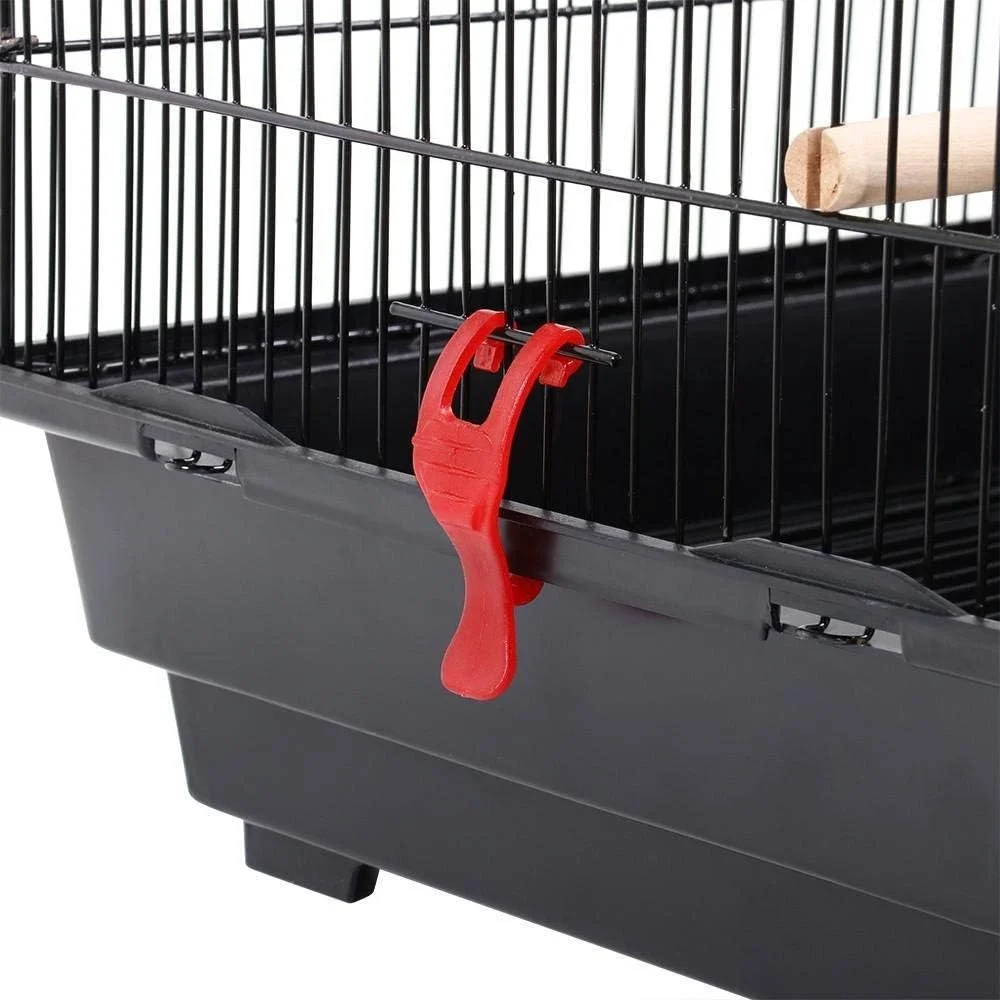 قفس پرنده آویز متوسط قابل حمل مومو بیر 36 اینچی، مشکی