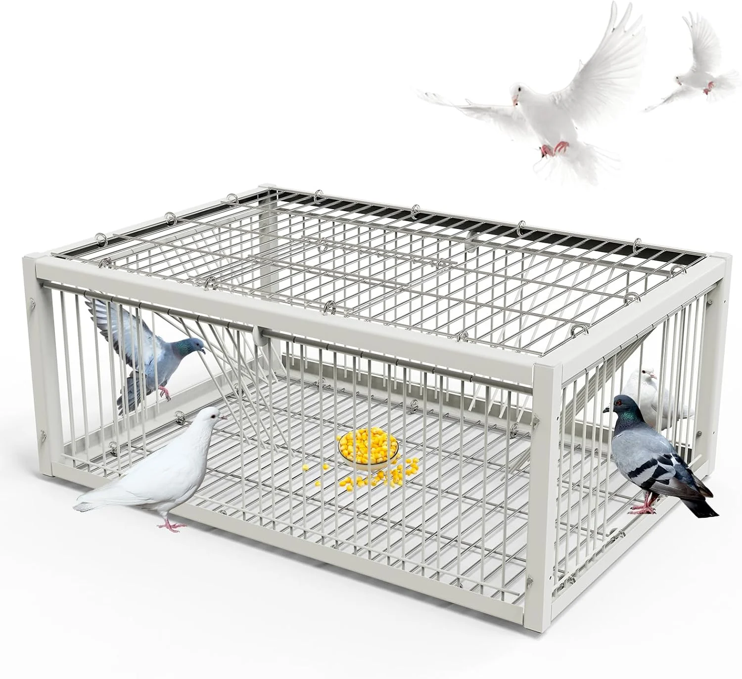 تله کبوتر با طراحی ضد فرار، قفس کبوتر با ورودی یکبار مصرف، ایده آل برای کبوتر ماده، قفس گیرنده مرغ و پرنده تله کبوتر با طراحی ضد فرار، قفس کبوتر با ورودی یکبار مصرف، ایده آل برای کبوتر ماده، قفس گیرنده مرغ و پرنده