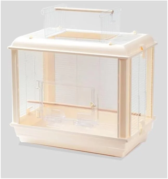 قفس پرنده لیجیاکسیوکسی-101 برای طوطی ها و پرندگان، شاسی عمیق، قابل استخراج و تمیز کردن آسان، قفس مشاهده جلویی اکریلیک، سه طرف سیم کشی