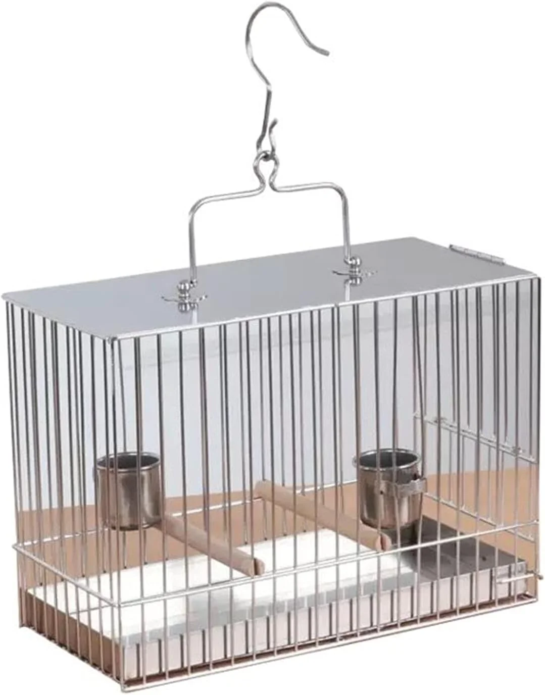 قفس پرنده KSZJSDBird سایز خیلی بزرگ، قفس پرنده خانگی مخصوص، خانه راحت برای پرندگان کوچک، قفس حمل و نقل مسافرتی برای طوطی ها، کانورها، مرغ عشق، عروس هلندی، پاراکیت ها (سایز: بزرگ)