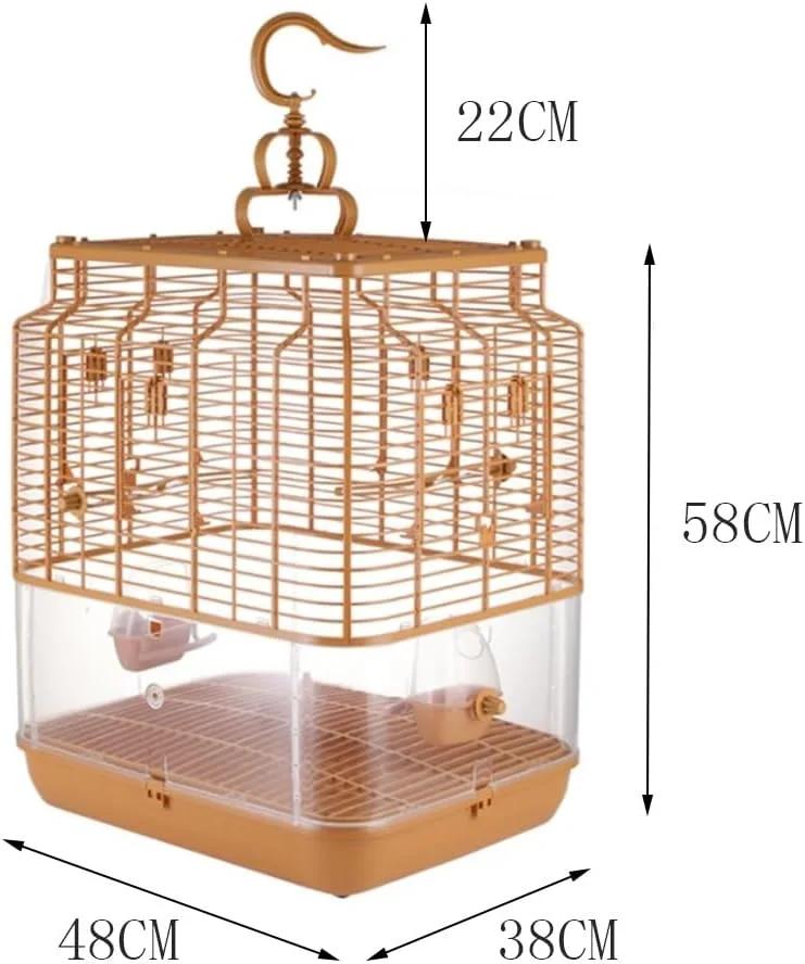 قفس پرنده بزرگ ضد پراکندگی برای طوطی ها و گل صد تومانی، قفس پرنده قابل آویزان شدن و چیدن قفس پرندگان