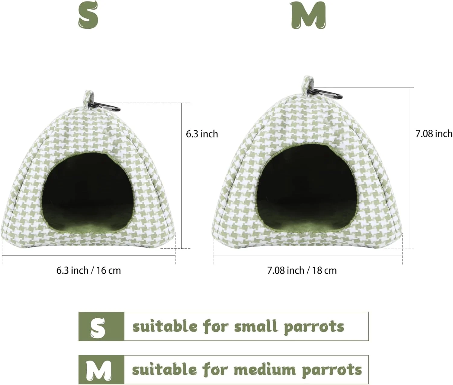 خانه لانه پرنده، تخت آویز همستر، مناسب برای طوطی های کوچک و متوسط، کانور، مرغ عشق، باجی، عروس هلندی و پاراکیت