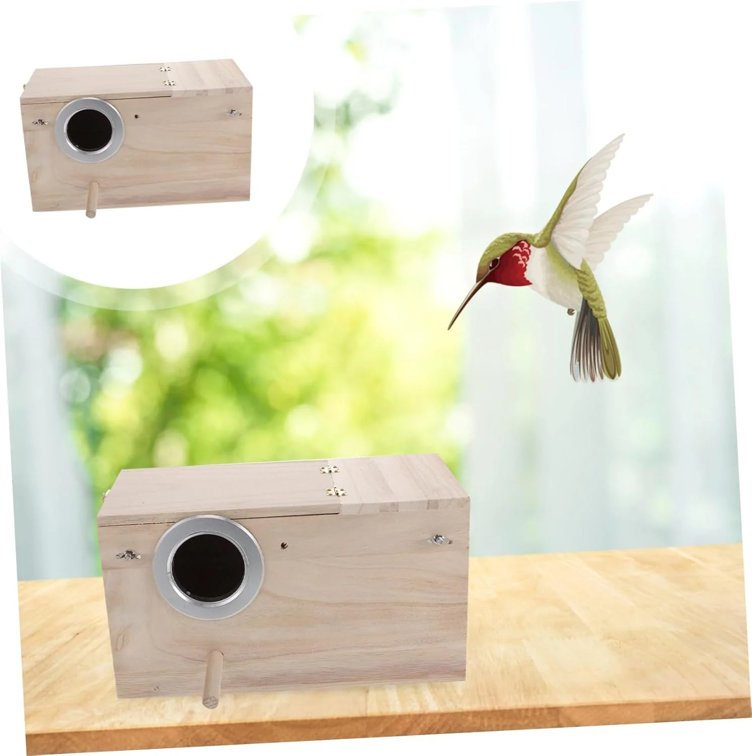 لانه چوبی طوطی LBOYLOVE®، خانه پرنده حیوانات خانگی، لانه پرندگان چوبی برای پرورش، برای مرغ عشق، عروس هلندی، طوطی کوتوله، مرغ عشق (خیلی بزرگ)