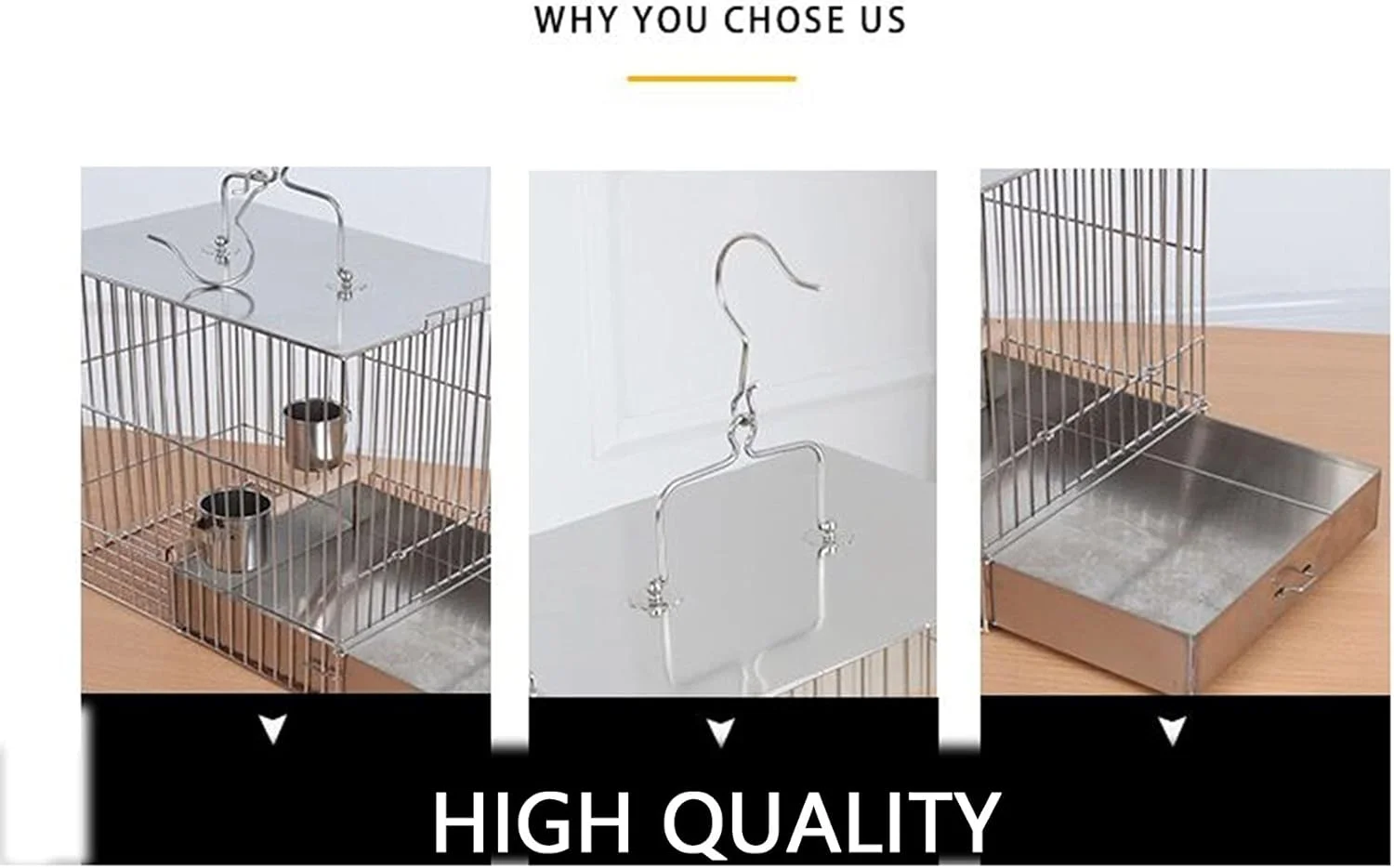 قفس پرنده KSZJSDBird سایز خیلی بزرگ، قفس پرنده خانگی مخصوص، خانه راحت برای پرندگان کوچک، قفس حمل و نقل مسافرتی برای طوطی ها، کانورها، مرغ عشق، عروس هلندی، پاراکیت ها (سایز: بزرگ)