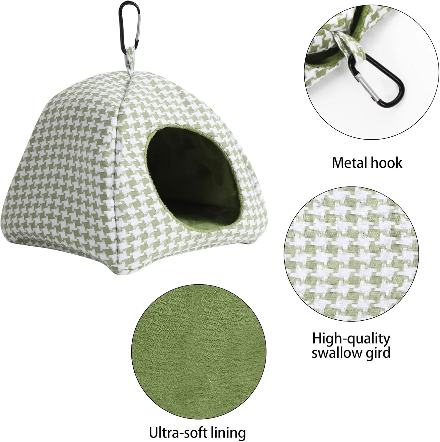 خانه لانه پرنده، تخت آویز همستر، مناسب برای طوطی های کوچک و متوسط، کانور، مرغ عشق، باجی، عروس هلندی و پاراکیت