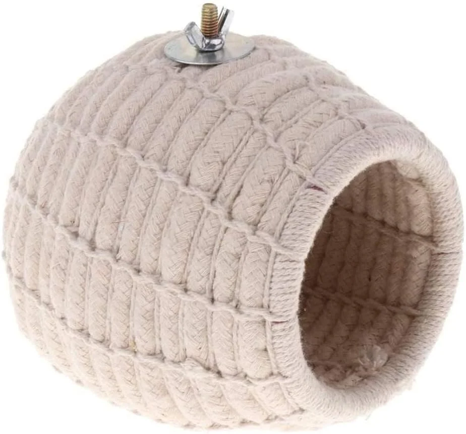 آویز پرنده Joyzzz، لانه پنبه ای بافته شده با دست با مهره پیچی ایمن، قفس پرنده طناب کتان طبیعی برای طوطی ها و پرندگان کوچک، پناهگاه دنج برای پرورش و استراحت