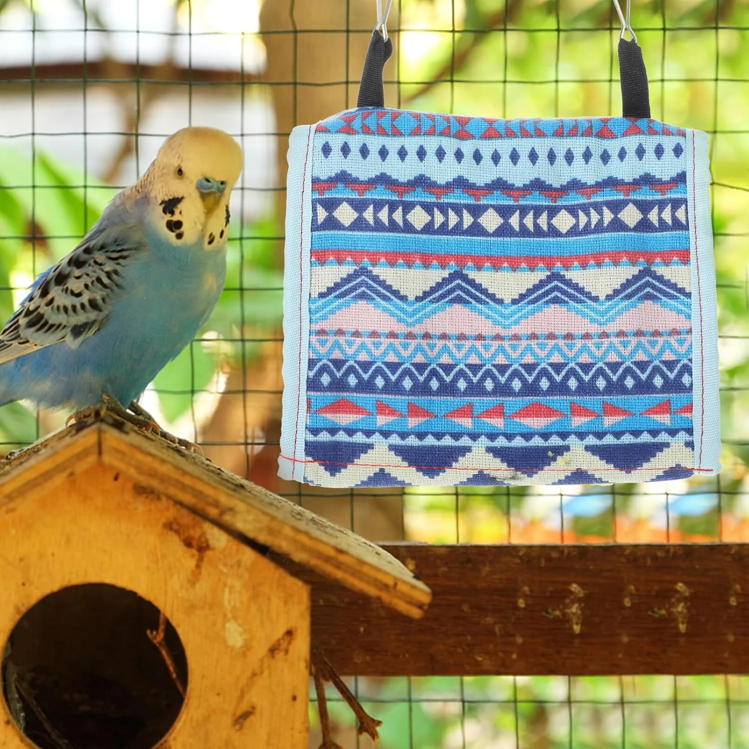 آشیانه گرم زمستانی پرنده Ipetboom، قفس کلبه پرنده، هاموک گرم پرنده، لانه گرم زمستانی پرنده، خانه طوطی، چادر قفس آویز، تخت زمستانی همستر