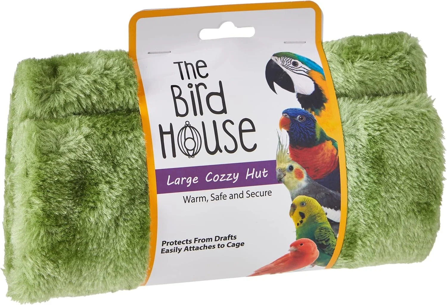 خانه لانه ای مخملی و راحت بزرگ هپی پت مناسب پرندگان، قابل استفاده در داخل و خارج از منزل، با قابلیت شستشوی آسان، پناهگاه آشیانه آویز برای طوطی های قفسی، مرغ عشق و عروس هلندی