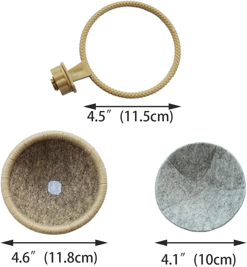 لانه پرنده قناری، فنچ و طوطی FOIBURELY با نمد (11.7 سانتی متر)