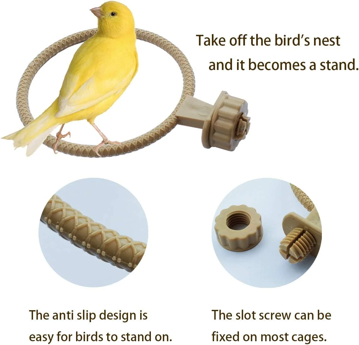 لانه پرنده قناری، فنچ و طوطی FOIBURELY با نمد (11.7 سانتی متر)