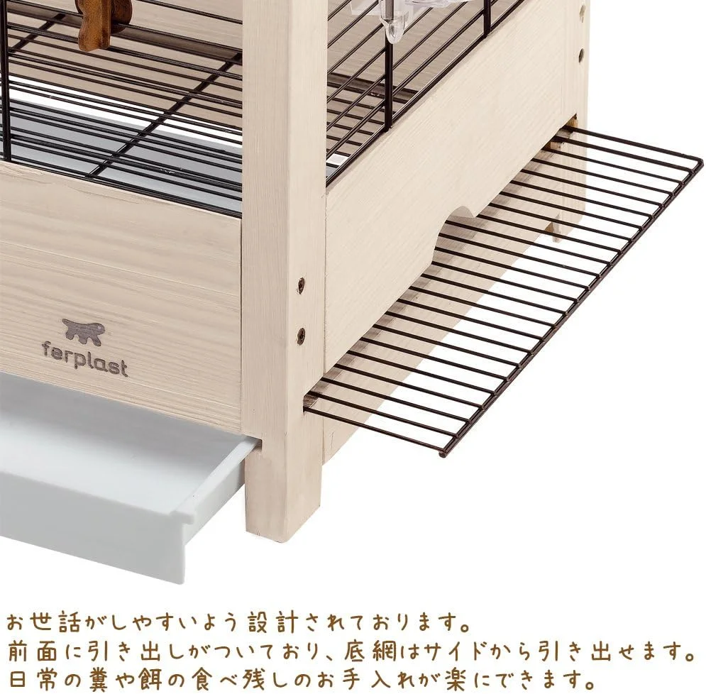 قفس چوبی پرنده فرپلاست مدل Giulietta 4، ابعاد 57x30x50 سانتی متر، مشکی