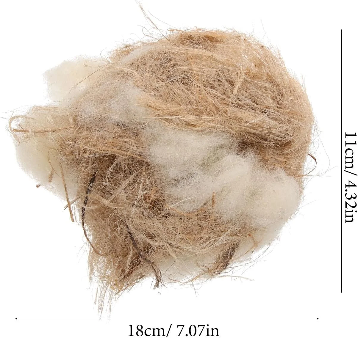 مواد لانه سازی پرندگان FRCOLOR، پشم طبیعی، پنبه، ابریشم، بستر حیوانات کوچک، آستر لانه پرنده، پد مواد لانه سازی مرغ مگس خوار