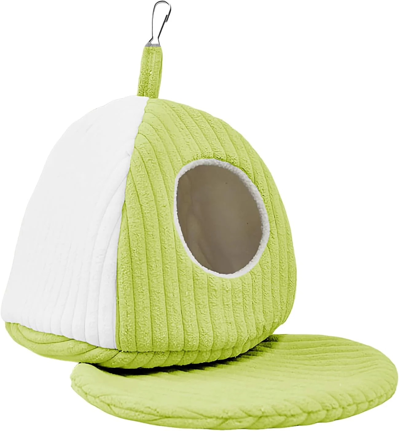 خانه پرنده برای قفس، لوازم جانبی قفس مرغ عشق و ننو زمستانی | لانه تخت پرنده، برای حیوانات کوچک و متوسط ​​طوطی فنچ عروس هلندی کانور خاکستری آفریقایی مرغ عشق در داخل و خارج از منزل