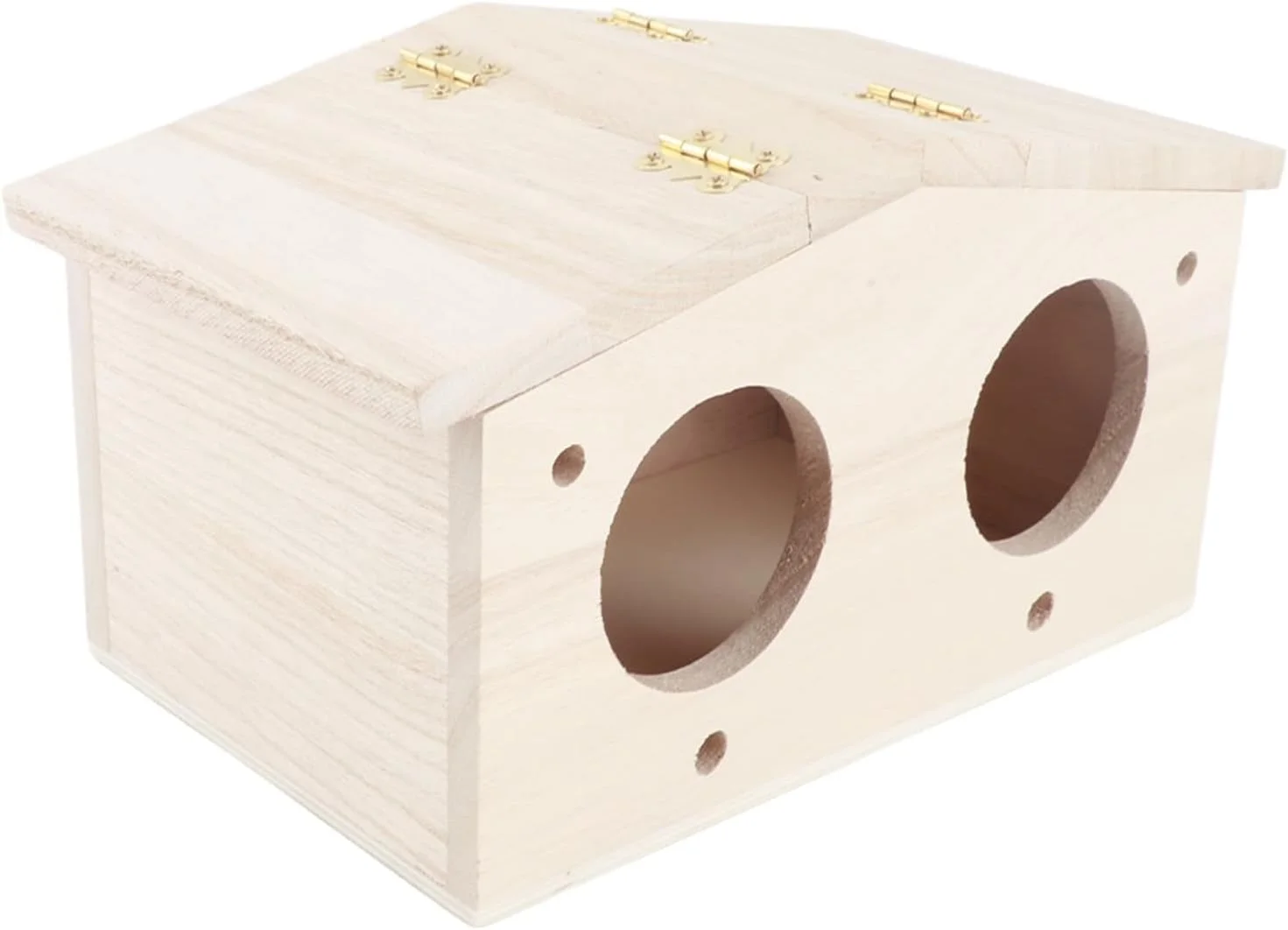 خانه چوبی پرنده GLOGLOW، جعبه پرورش چوبی درخت چنار برای طوطی ها، پرستوها و پرندگان وحشی، 23x12.9x12.5 سانتی متر خانه پرنده در فضای باز با طراحی تهویه