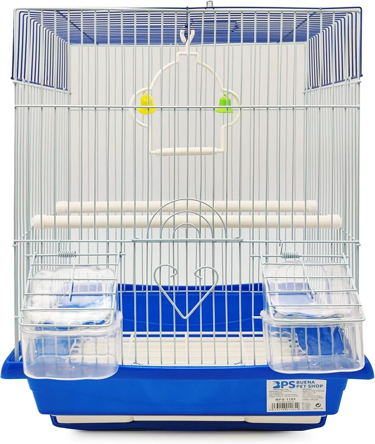 قفس پرنده باجی، قناری ریچ لایف، به همراه ظرف غذا، بطری آب، قلاب آویز، میله نشیمن برای استراحت، 30 x 23 x 39 سانتی متر