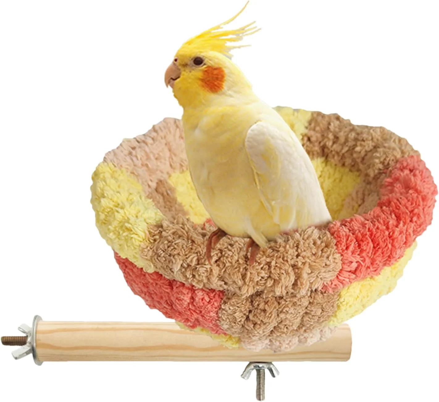 خانه پرنده برای قفس | خانه پرنده لانه فنلی، تخت گرم و لانه سازی نرم، لوازم جانبی قفس کوکاتیل برای ماکائو قناری فنچ - کاکادو مرغ عشق کانور طوطی