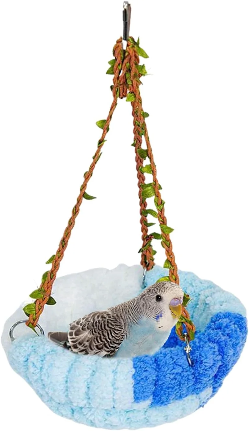 لانه گرم پرنده برای قفس | لانه گرم و نرم پرنده، لوازم جانبی طوطی برای خوابیدن، لانه سازی، نشستن، استراحت کردن، بازی کردن، پنهان شدن، پرورش، دکوراسیون، نگهداری در قفس سرپوشیده در زمستان