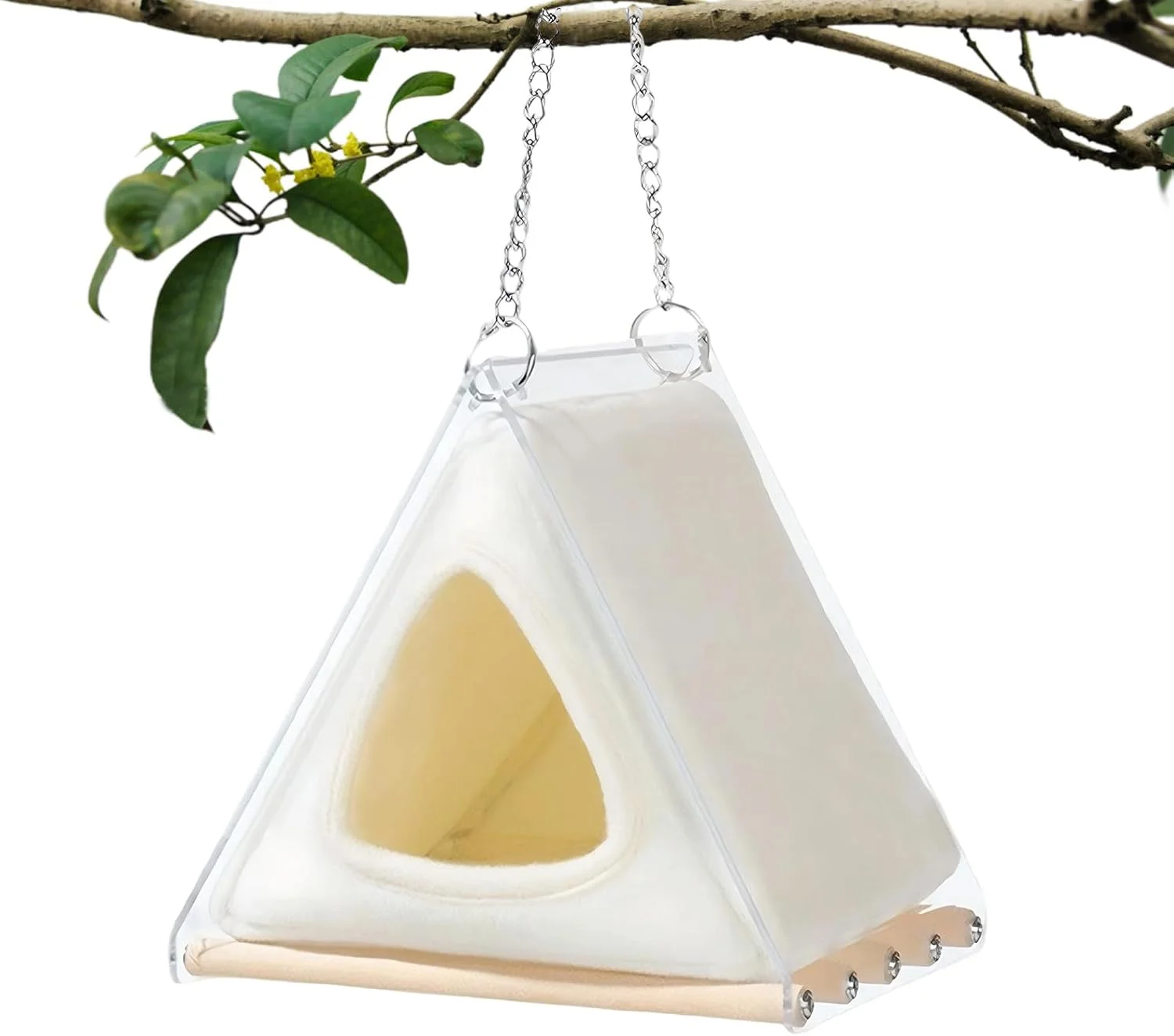 تخت پرنده | لوازم جانبی گرم قفس طوطی برای تمام فصول - تخت پرنده لانه فنچ غار دنج، برای طوطی برزیلی، عروس هلندی، کاکادو، خاکستری آفریقایی، ماکائو داخل و خارج از منزل