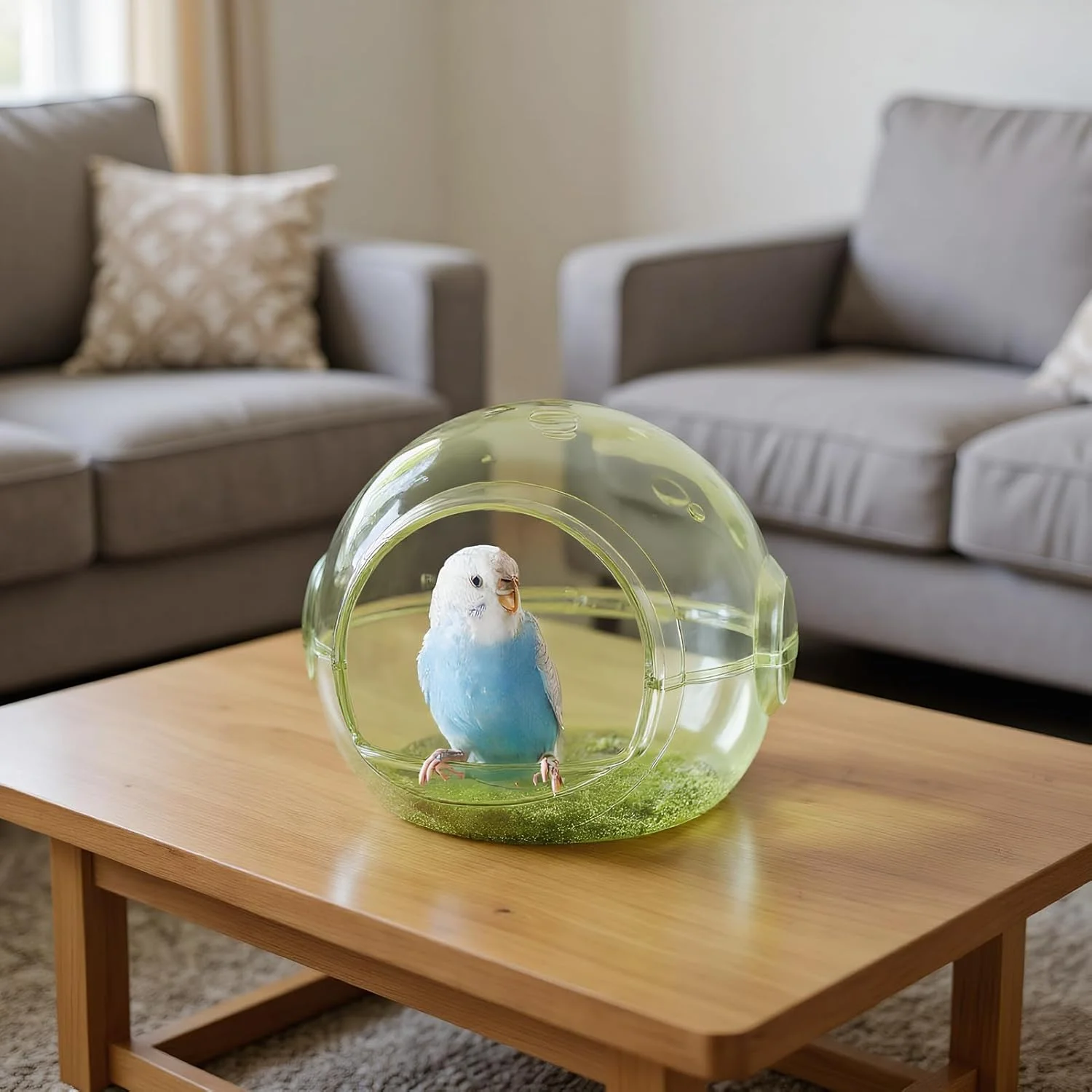 لانه پرنده - کلبه پرورش طوطی - خانه پرنده شفاف برای مشاهده پرورش کوکاتیل، کانور، مرغ عشق، قناری، مرغ مینا، همستر و حیوانات کوچک