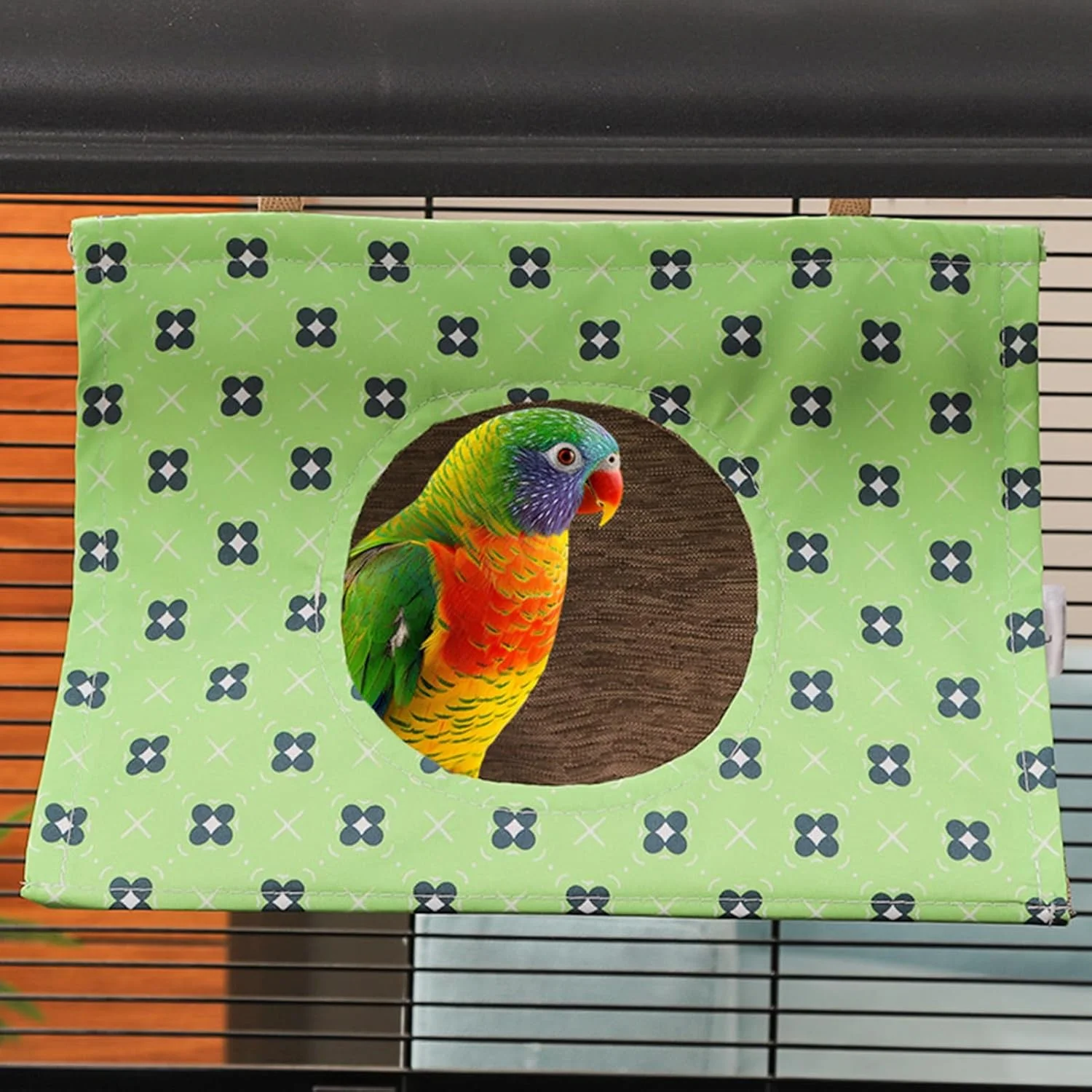 تخت آویز پرنده برای قفس | خانه آویز طوطی راحت | لوازم جانبی قفس حیوانات خانگی، خانه خواب پرنده برای مرغ عشق، راهبه، گنجشک، عروس هلندی، فنچ، مرغ مینا