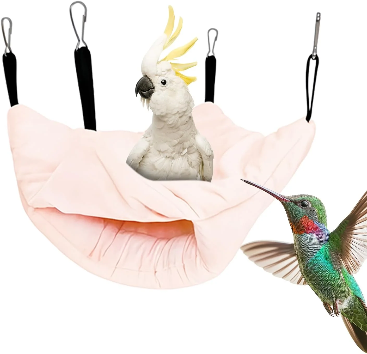 بستر گرم پرنده، لانه گرم و راحت طوطی مناسب فصل زمستان | لوازم حیوانات خانگی برای نشیمن، پنهان شدن، نگهداری، بازی، غذا خوردن، استراحت، لانه سازی، خوابیدن، تزئین قفس در داخل و خارج از خانه