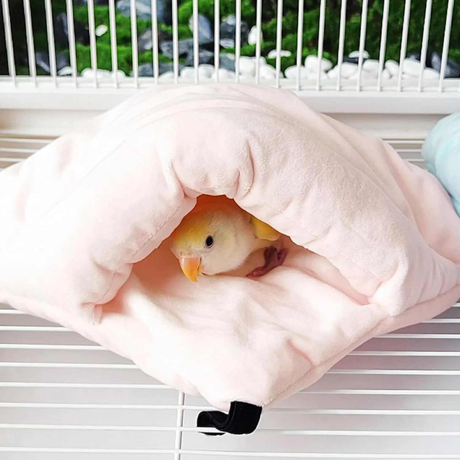 بستر گرم پرنده، لانه گرم و راحت طوطی مناسب فصل زمستان | لوازم حیوانات خانگی برای نشیمن، پنهان شدن، نگهداری، بازی، غذا خوردن، استراحت، لانه سازی، خوابیدن، تزئین قفس در داخل و خارج از خانه